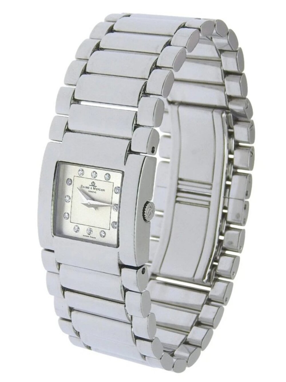 Baume & Mercier catwalk Watches MV045219 12P diamond IvoryDial Stainless S...